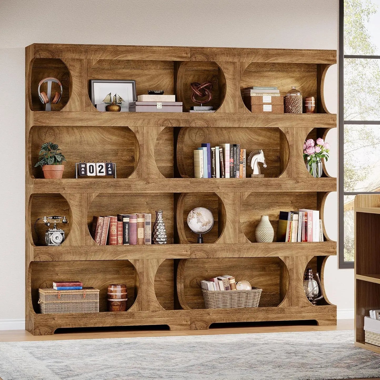 LITTLE TREE Modern Asymmetrical Bookshelf Freestanding Display