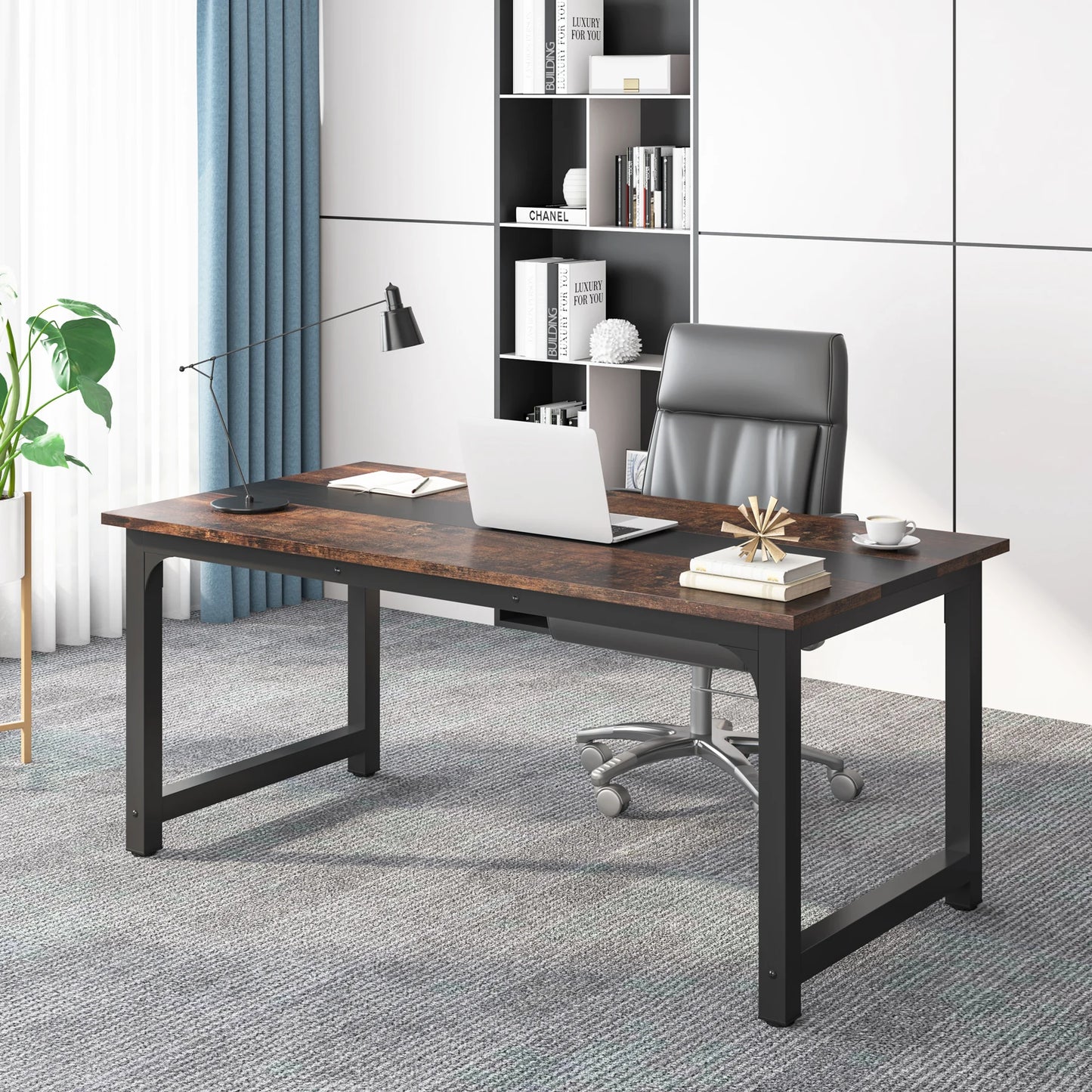 Tribesigns Large Office Desk Computer Table Study Writing Desk Workstation for Home Office Modern Computer Desk