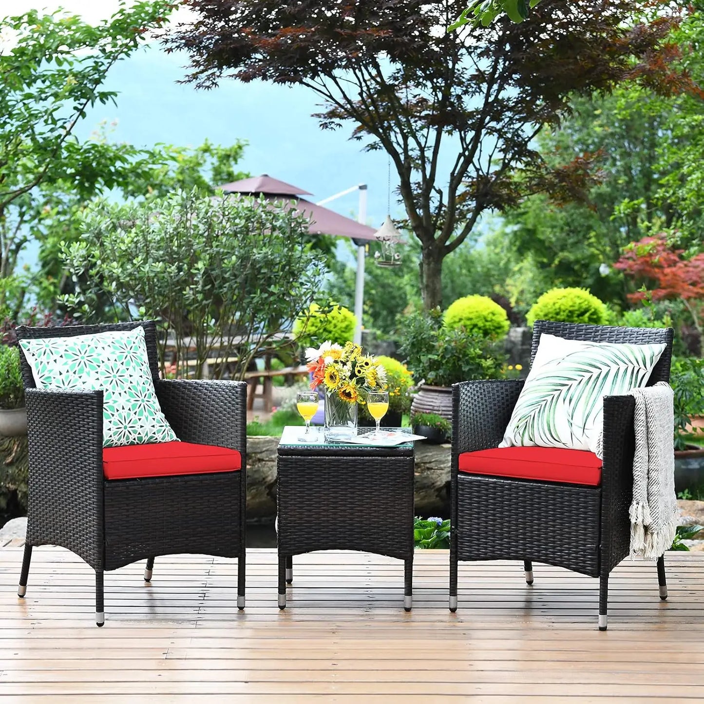 XIAOLANG Outdoor Wicker Patio Furniture Set With Cushions