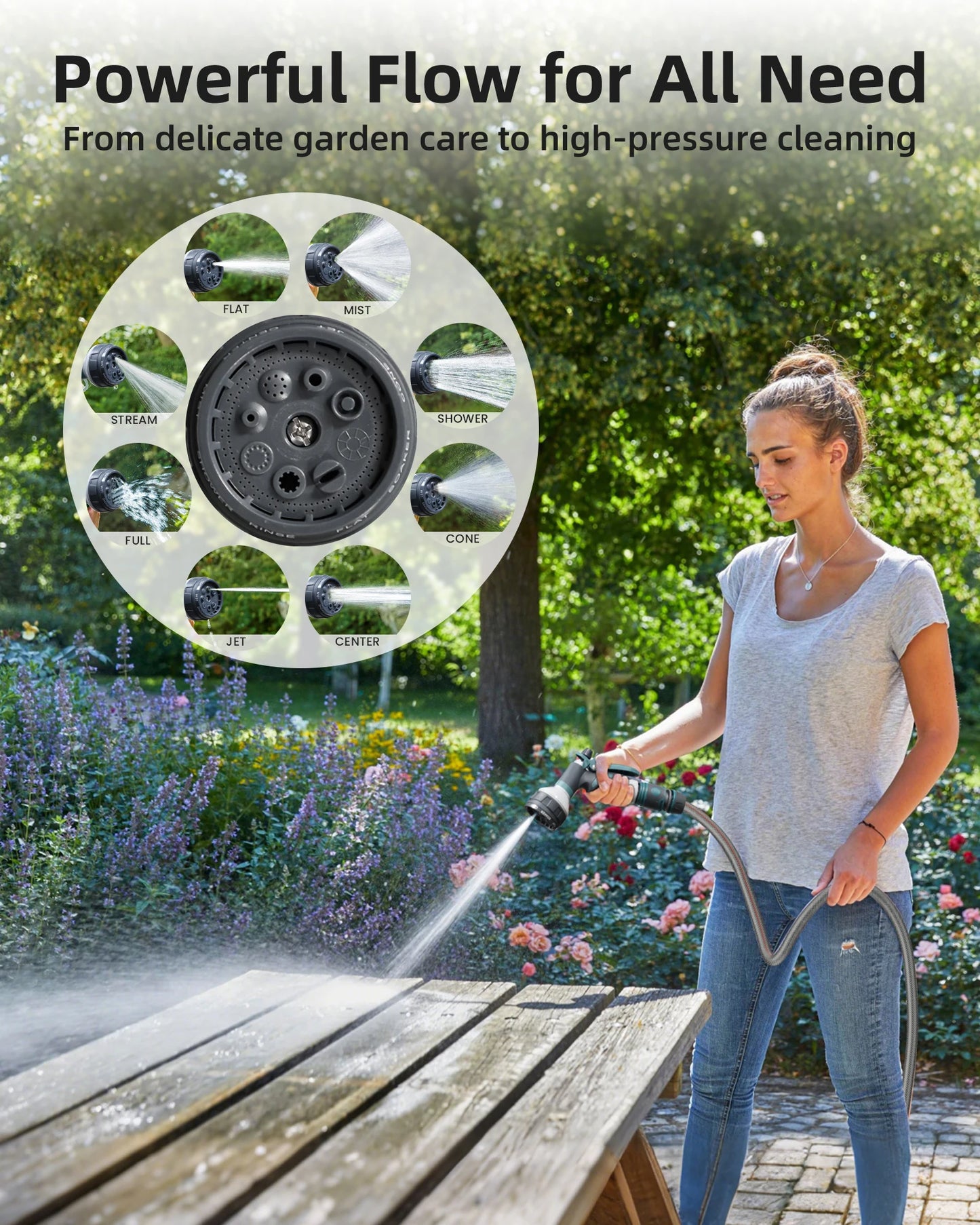 Retractable Wall Mounted Garden Hose Reel With Auto Rewind 180 Degree Swivel