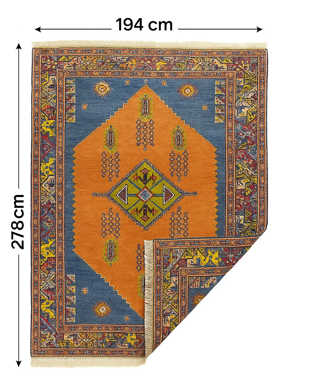 BAYKUL Luxury 100 Percent Wool Handwoven Rug