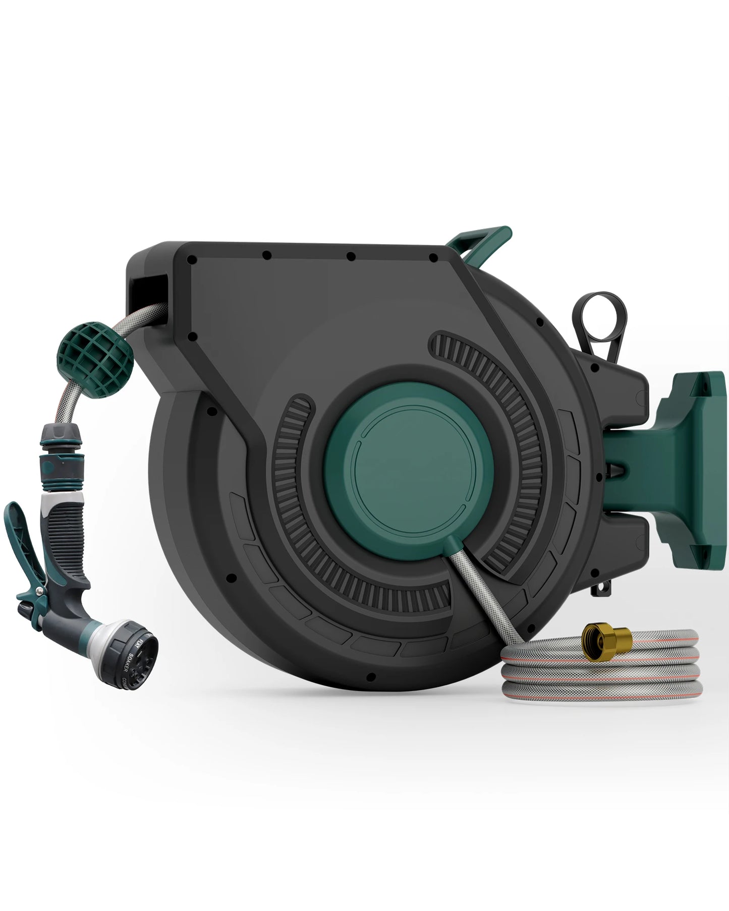 Retractable Wall Mounted Garden Hose Reel With Auto Rewind 180 Degree Swivel