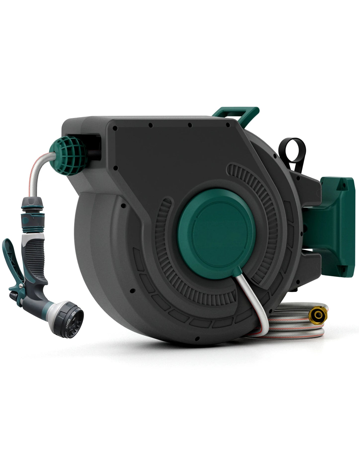 Retractable Wall Mounted Garden Hose Reel With Auto Rewind 180 Degree Swivel