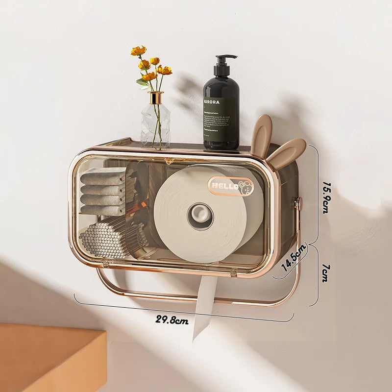 Waterproof Toilet Paper Holder Tissue Box Wall Mounted Rack