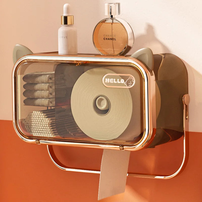 Waterproof Toilet Paper Holder Tissue Box Wall Mounted Rack