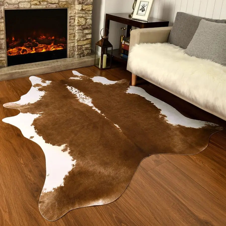 Premium Faux Cowhide Rug For Living Room And Bedroom Decor