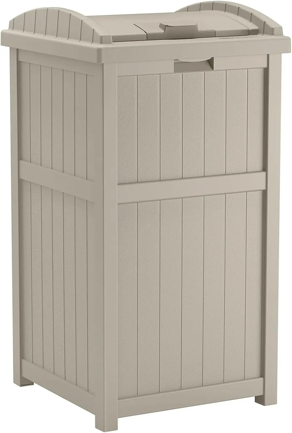 Outdoor Trash Hideaway Resin Waste Storage Container Patio Backyard Garden