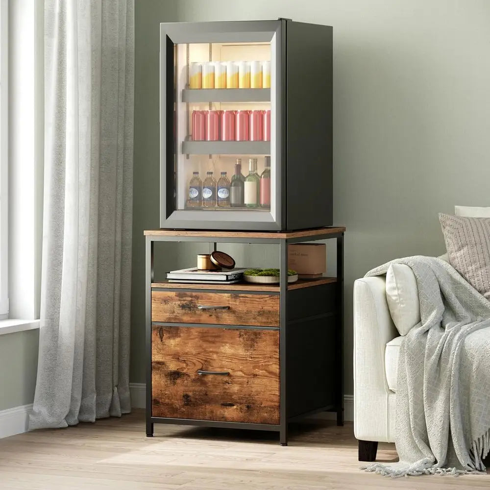Mini Ridge Three Storage Stand With Cabinet And Beverage Table