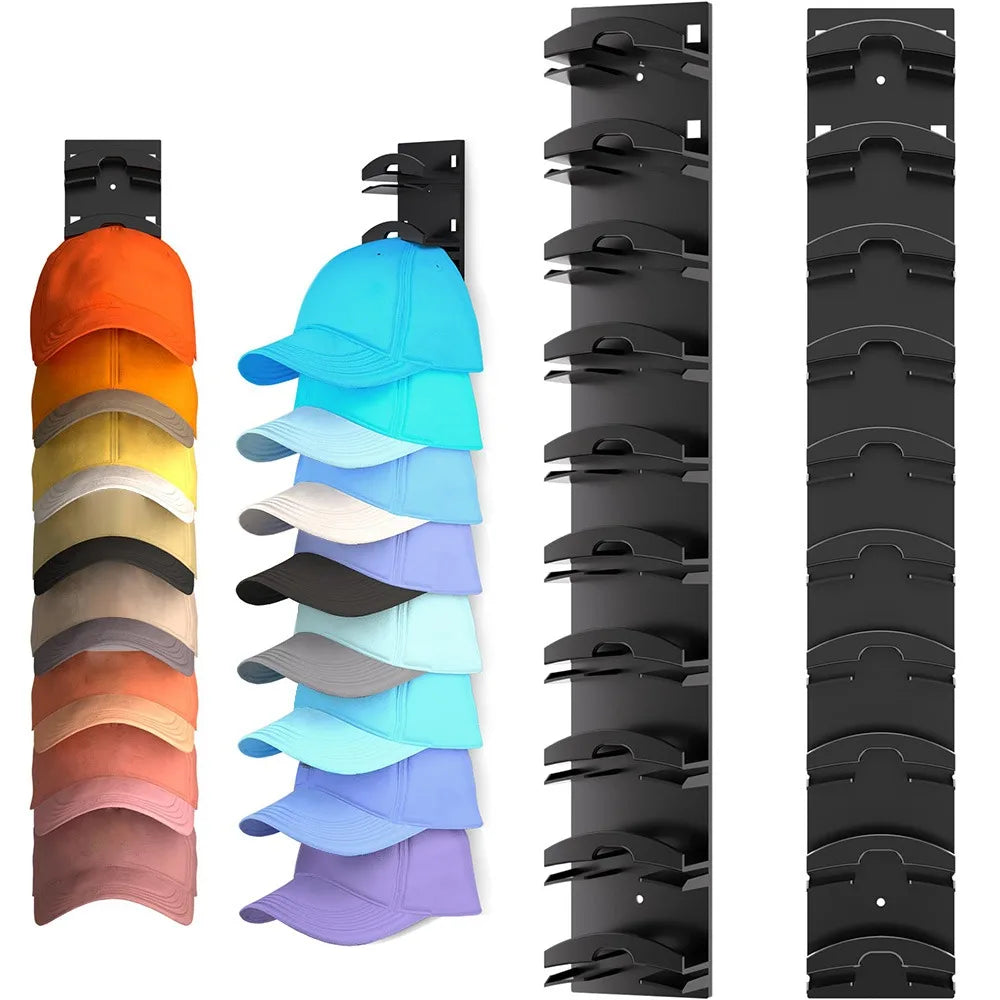Plastic Hat Rack Wall Mounted Cap Organizer For Baseball Caps