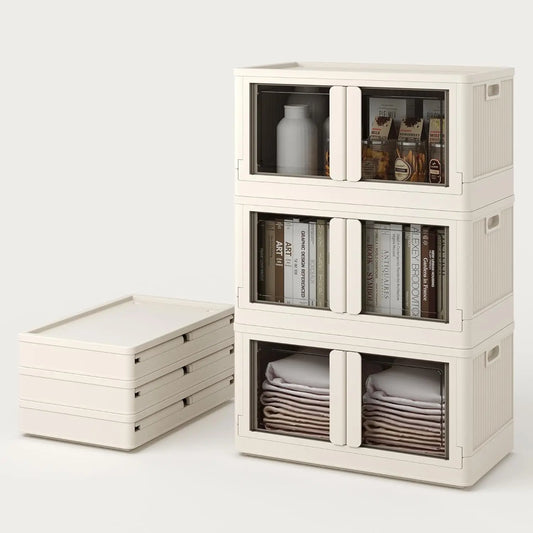 Collapsible Stackable Plastic Storage Bins With Lids And Wheels
