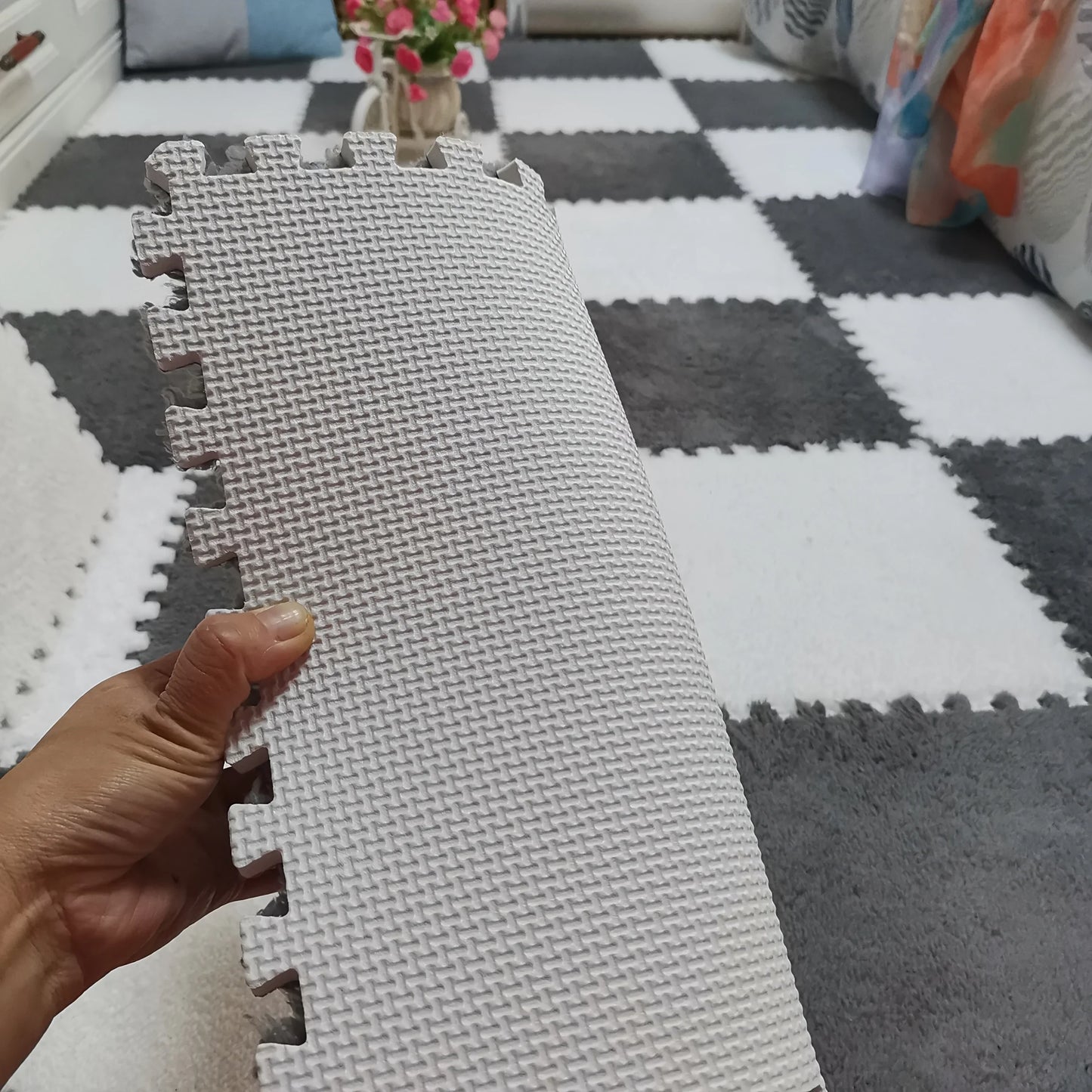 Interlocking Foam Floor Mats 24 Piece Non Slip EVA Tiles