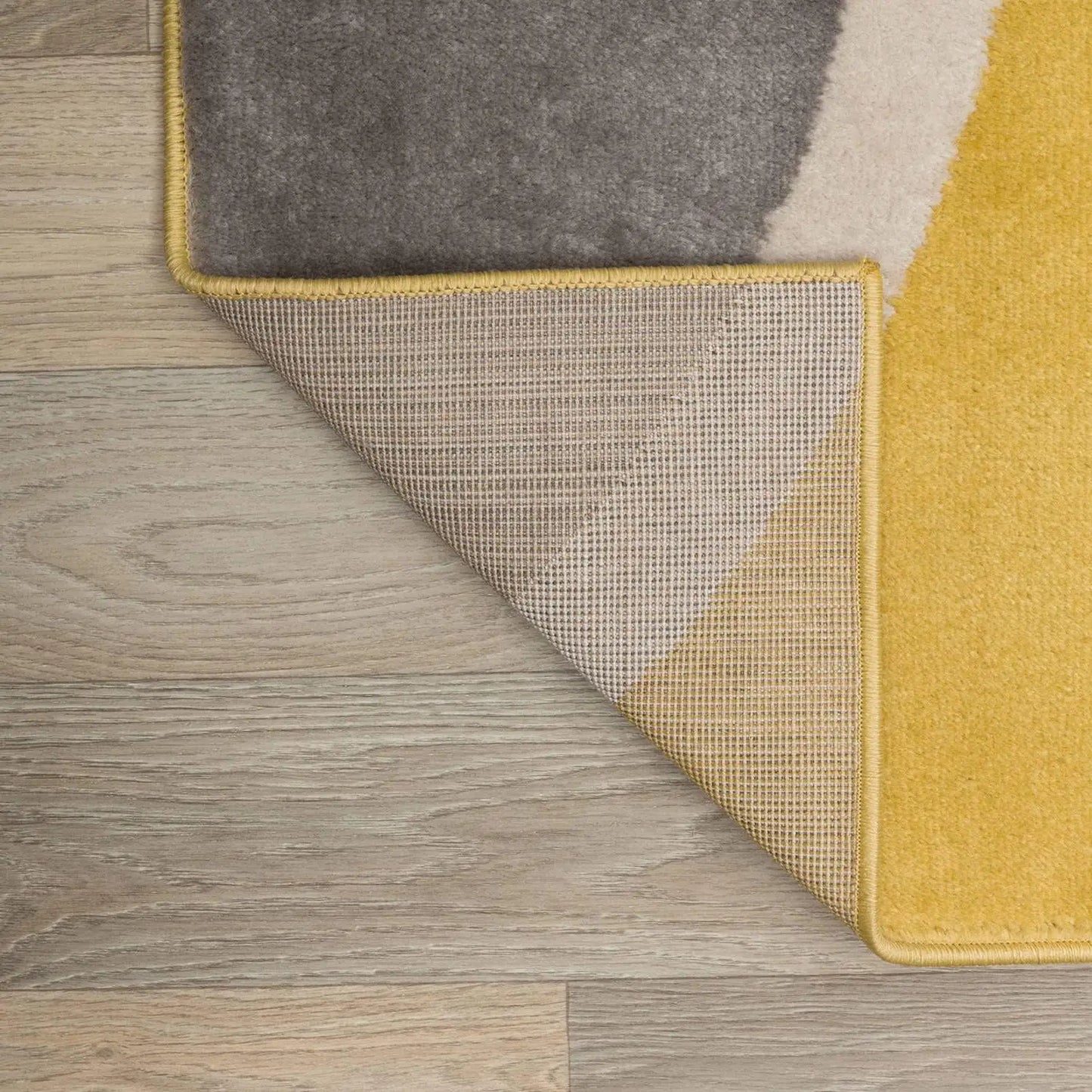Abstract Circles Wool Silk Area Rug With Jute Backing