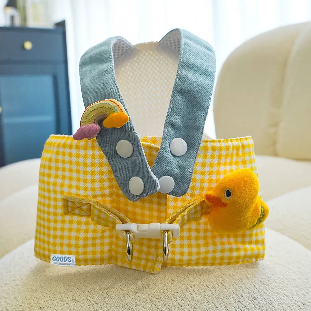 Three-Piece Pet Chest Harness Set With Traction Rope