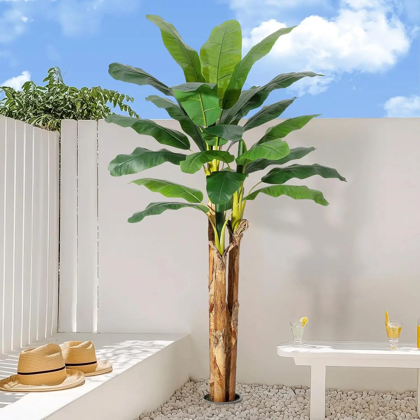 HiMISS Artificial Banana Tree Faux Plant Planter Home Decor