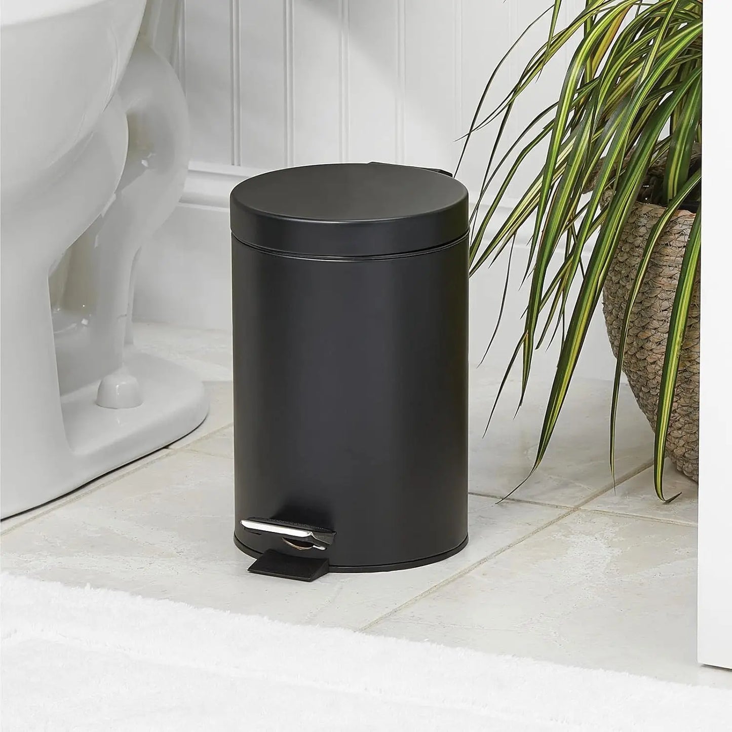 Pedal Bin Metal Waste Bin With Lid Plastic Bucket Insert