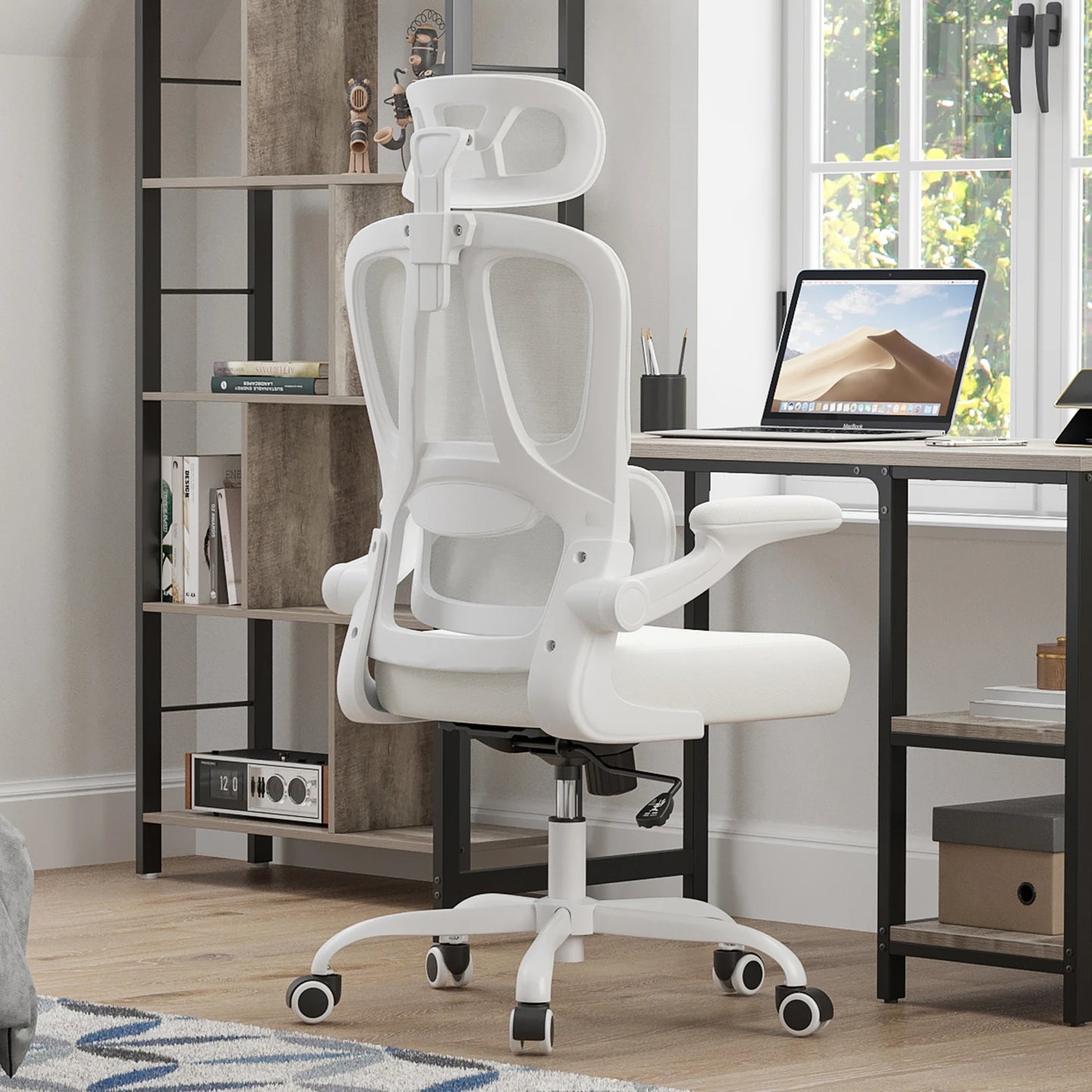 FARINI Ergonomic Office Chair With Headrest And Lumbar Support Swivel