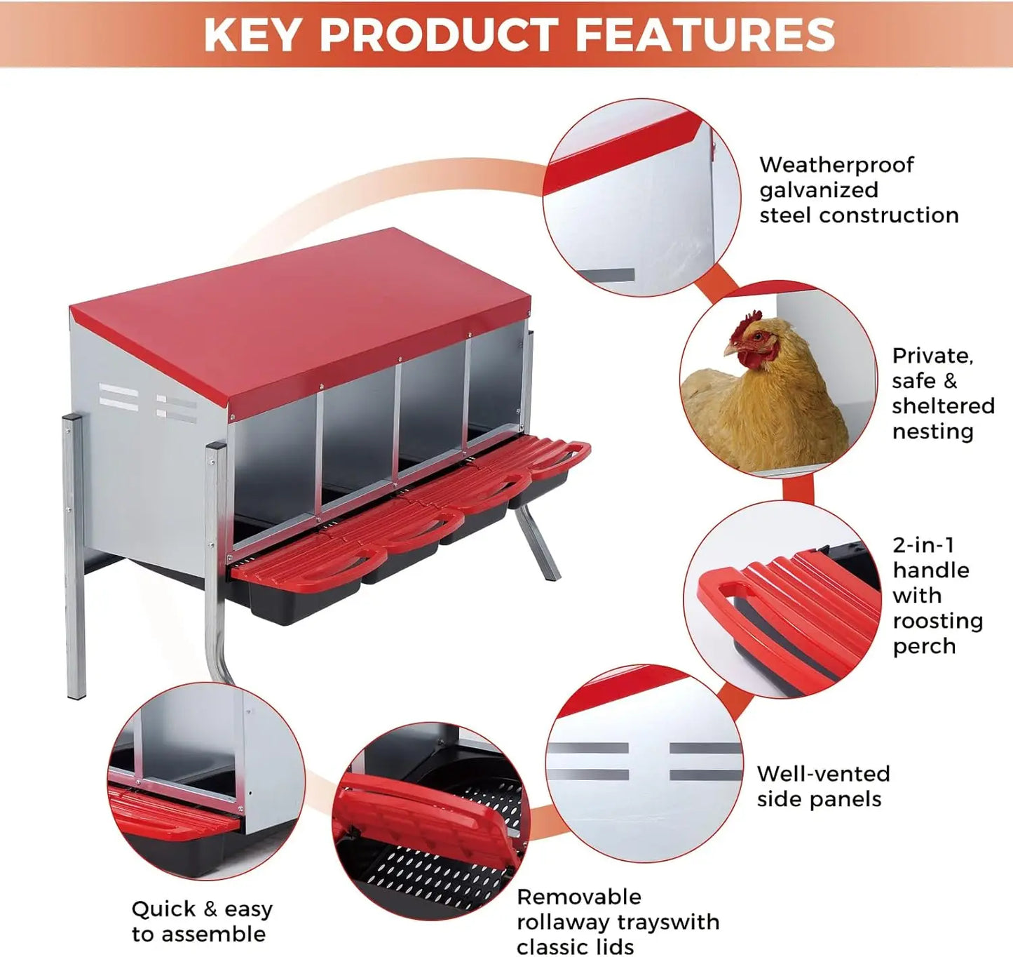 TWISTER.CK Multi-Compartment Metal Nesting Box With Automatic Rollout