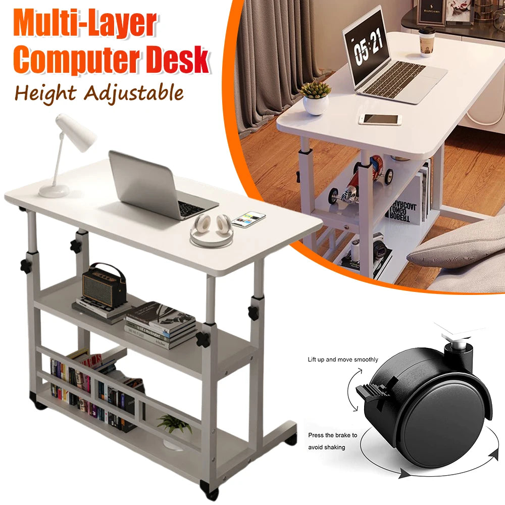 APWIKOGER Multi Layer Height Adjustable Standing Desk For Home Office