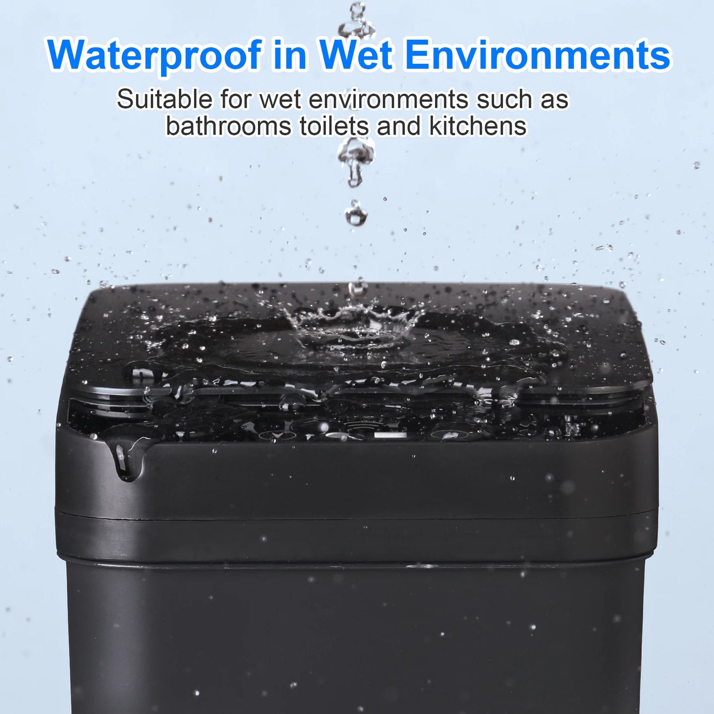 Touchless Motion Sensor Automatic Slim Bathroom Trash Can With Lid