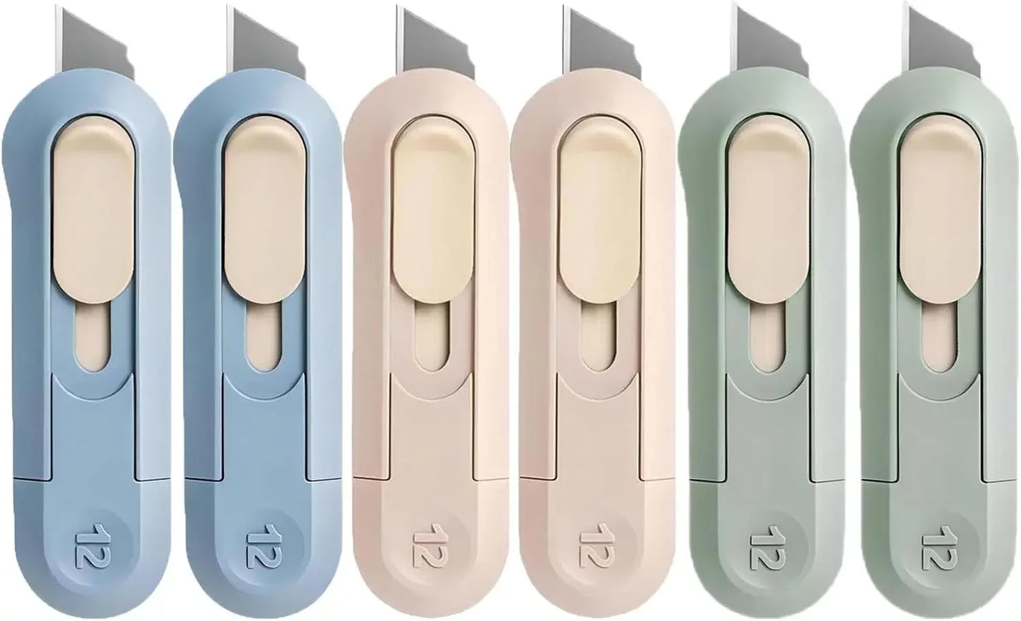 Portable Box Cutter Retractable Knife Six Pack For Office