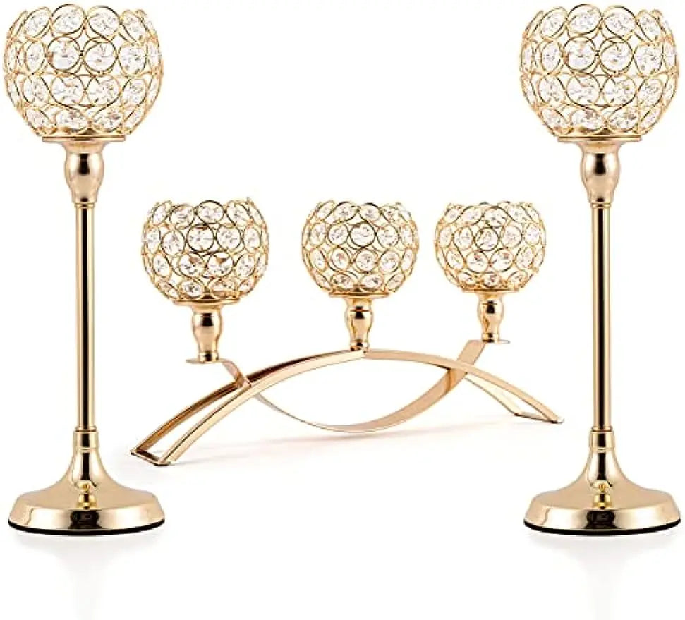 Vincigant Three Arm Candle Holder For Wedding Table Centerpiece