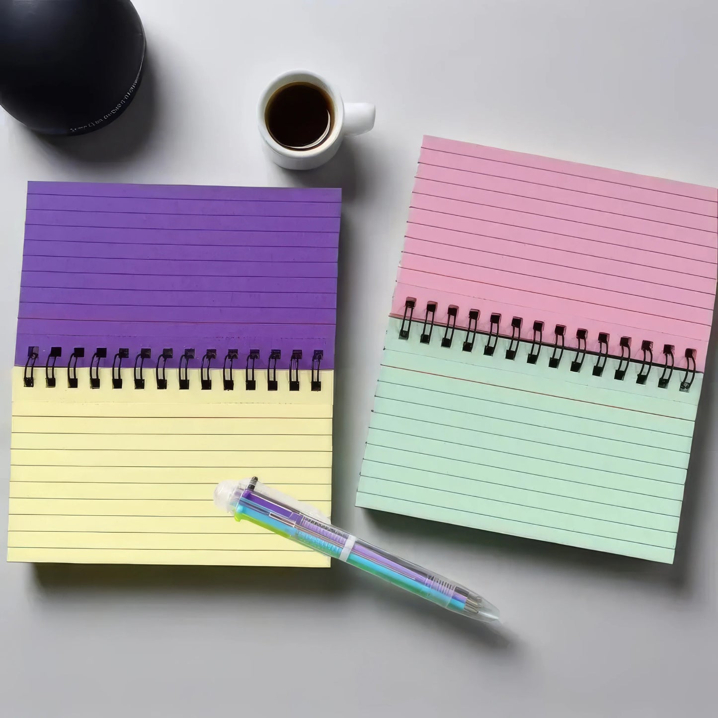 Spiral Notebooks Set For Home Office And School Use