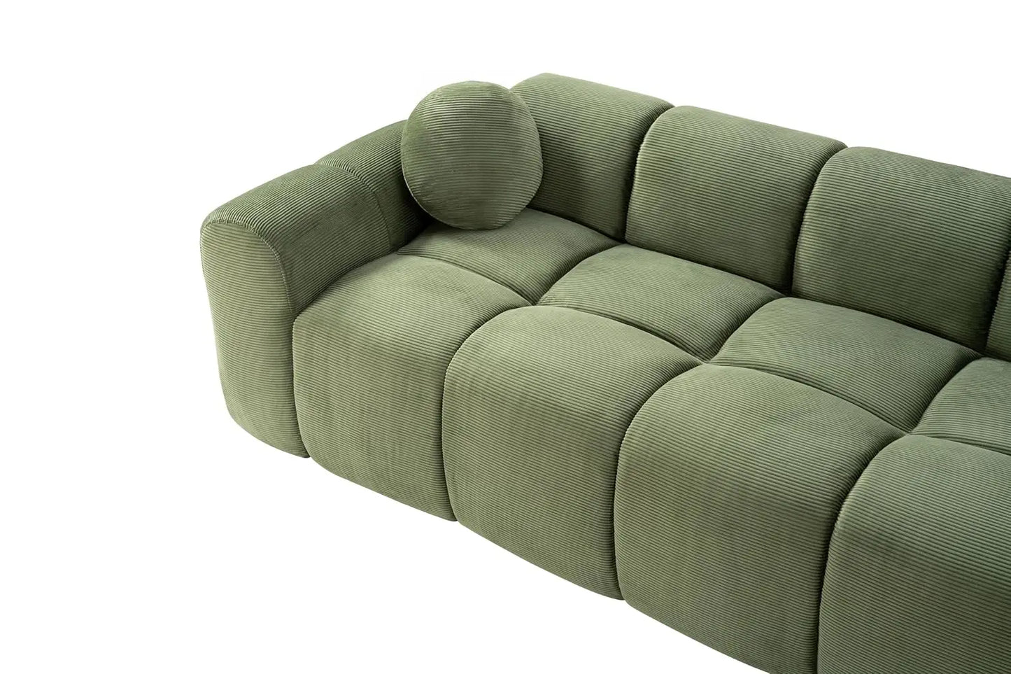 98.4" Cloud Sofa Couches, Comfy Upholstered Corduroy 3-Seater Boneless Marshmallow Couch, Modern Oversized Loveseat, Custom