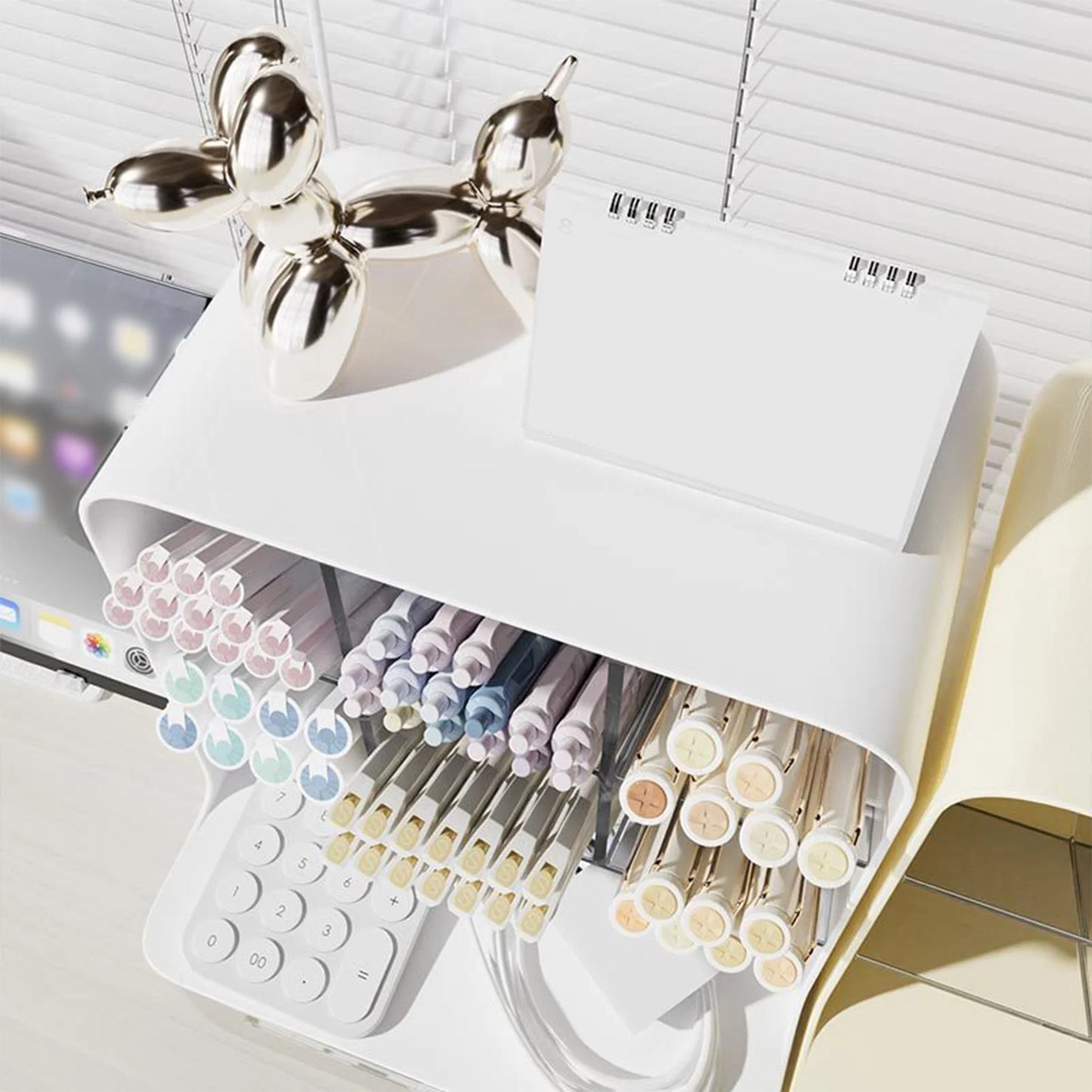 Oblique Pen Holder Desk Organizer For Stationery Storage Box