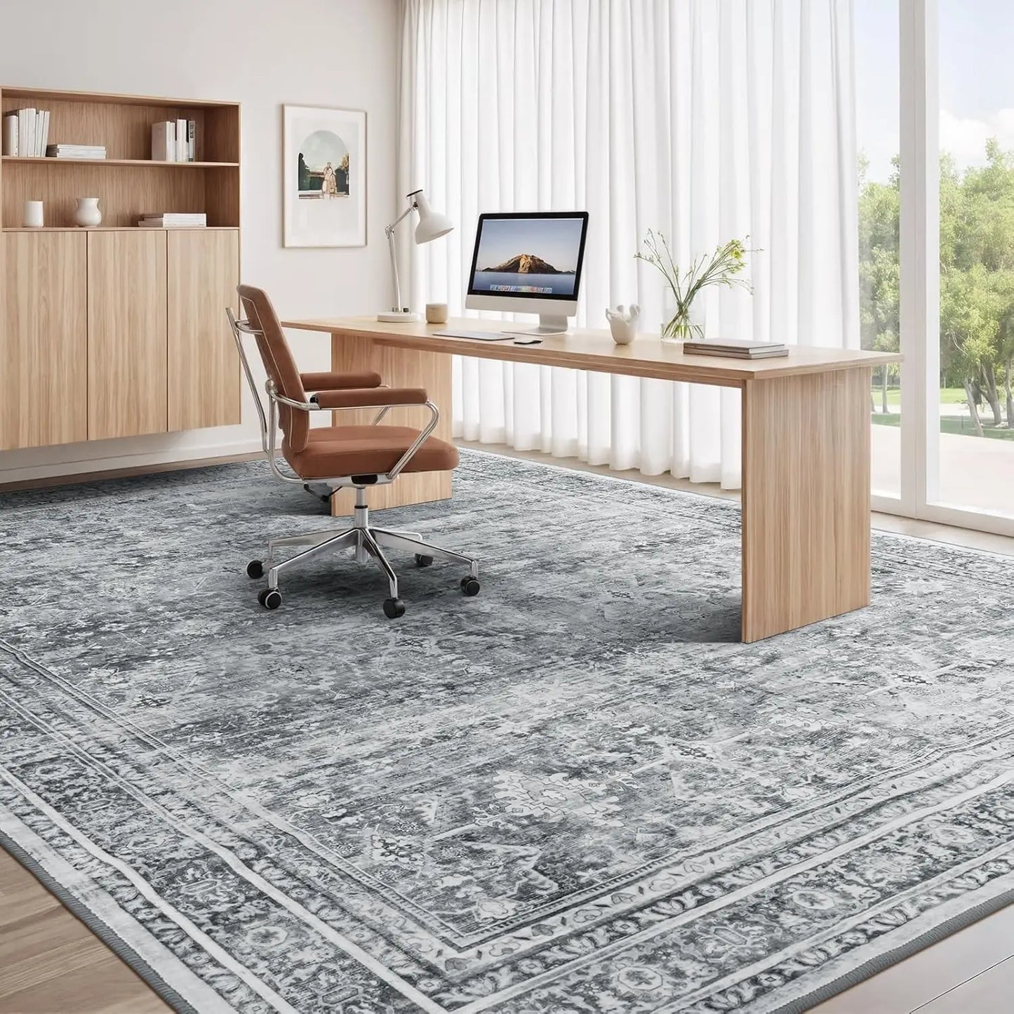 Washable Area Rug With Non Slip Backing