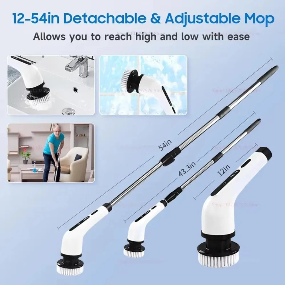 COBASPORT 9-In-1 Electric Spin Scrubber Cordless Shower Cleaning Brush