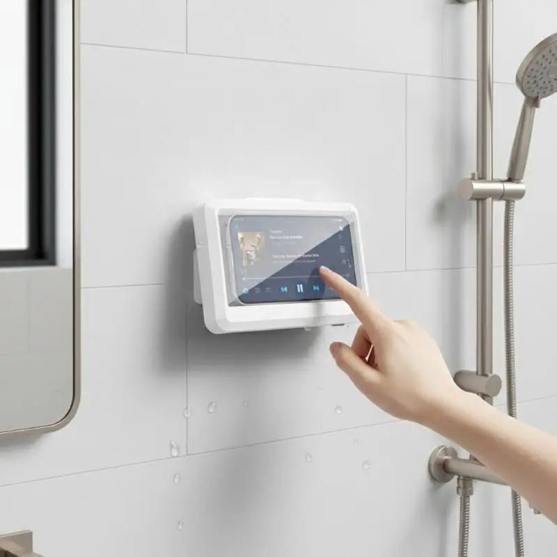 Waterproof Wall Mount Phone Holder With 360 Rotatable Self-Adhesive Stand