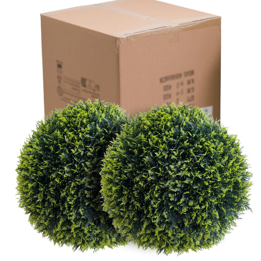StudysetCN Artificial Topiary Balls Outdoor Set Of 2