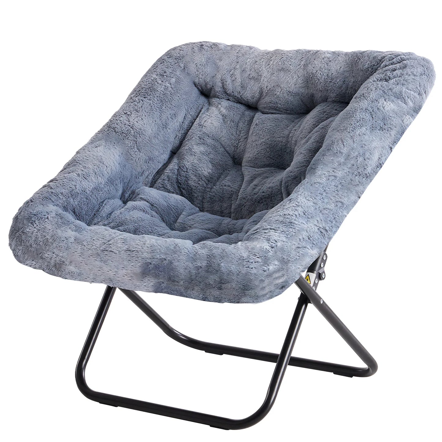 JHK Cozy Saucer Chair With Soft Faux Fur Padded Comfort