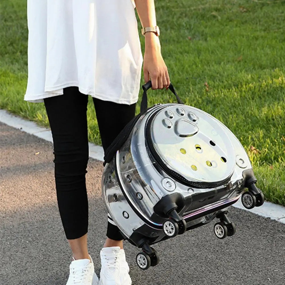 Pet Trolley Case Portable With Ventilation Holes For Cats