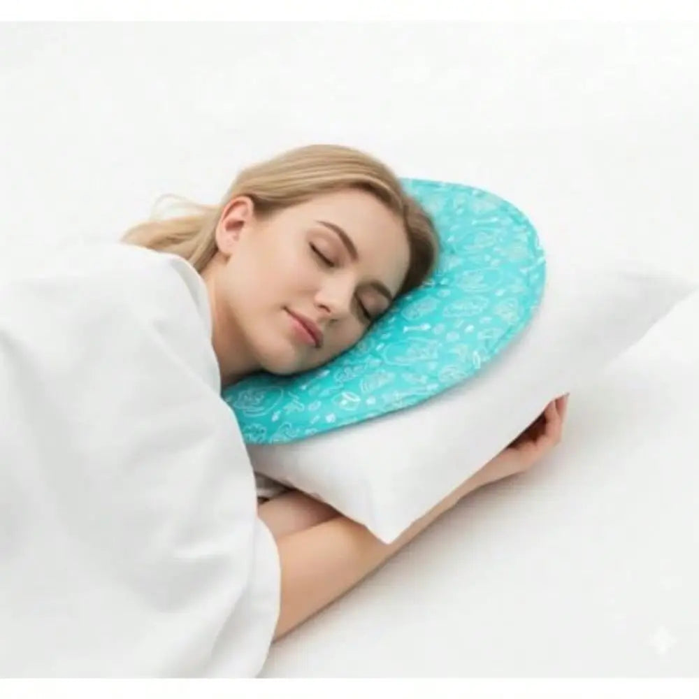 Cooling Gel Pad For Sleep - No Refrigeration Needed Instant Relief For Hot Flashes Night Sweats Headaches And Muscle Pain Dual-