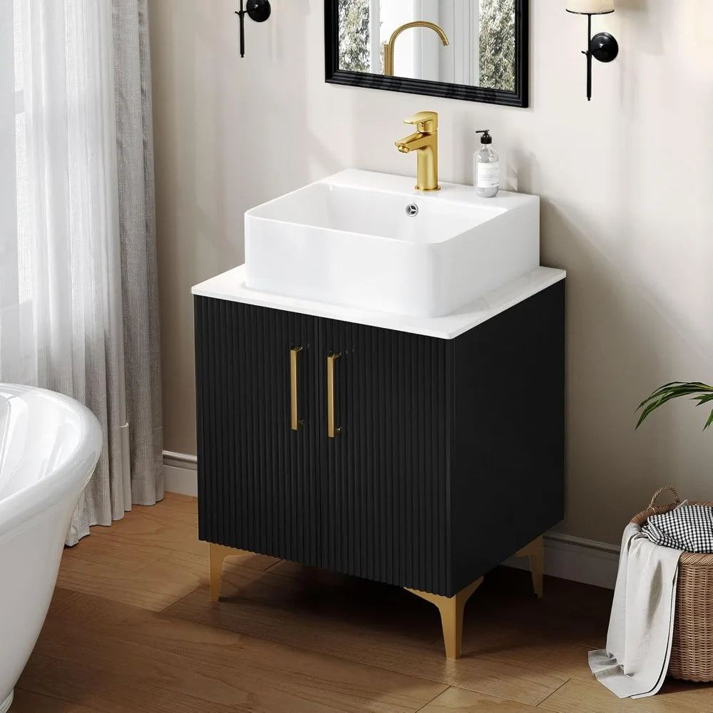 Bathroom Vanity Sink Combo Modern Storage Cabinet Set