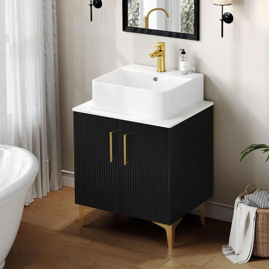Bathroom Vanity Sink Combo Modern Storage Cabinet Set