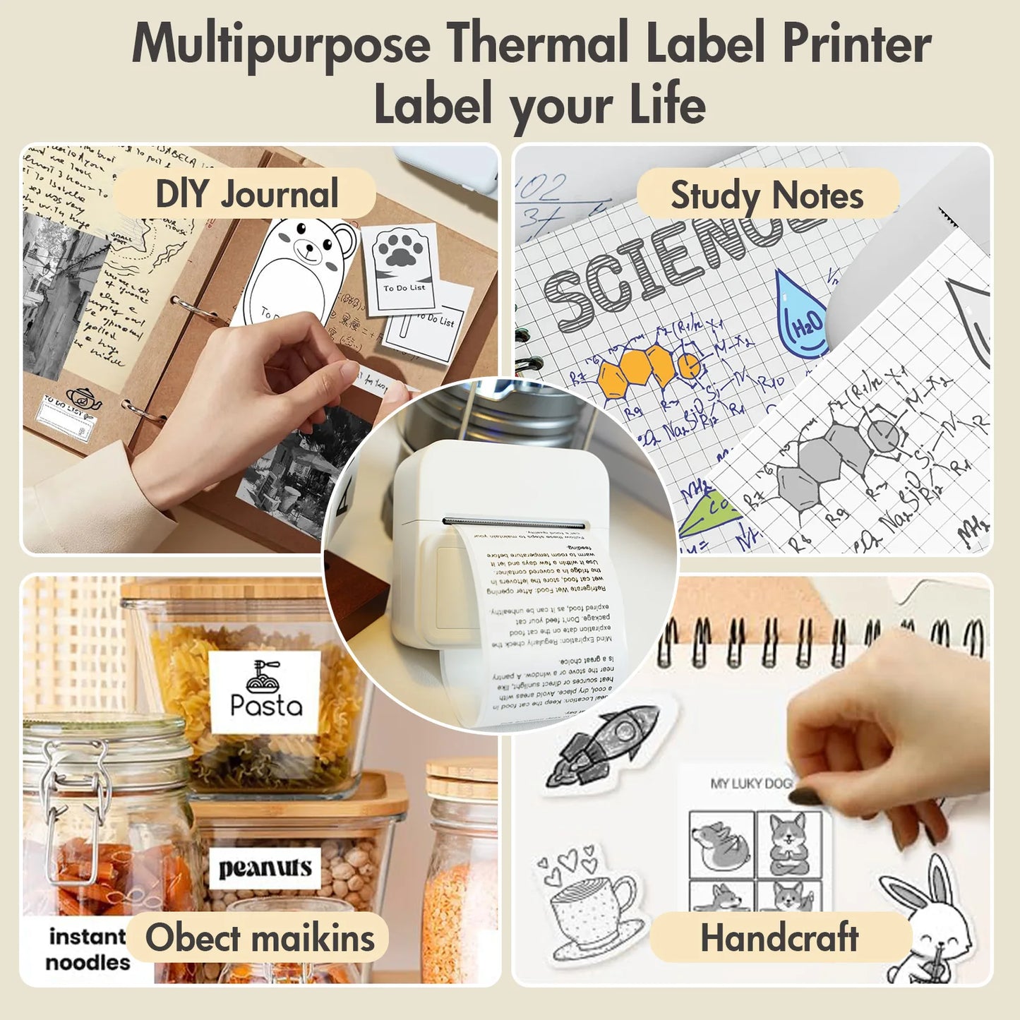 TakeYou Mini Label Printer Portable Wireless Bluetooth Labeller
