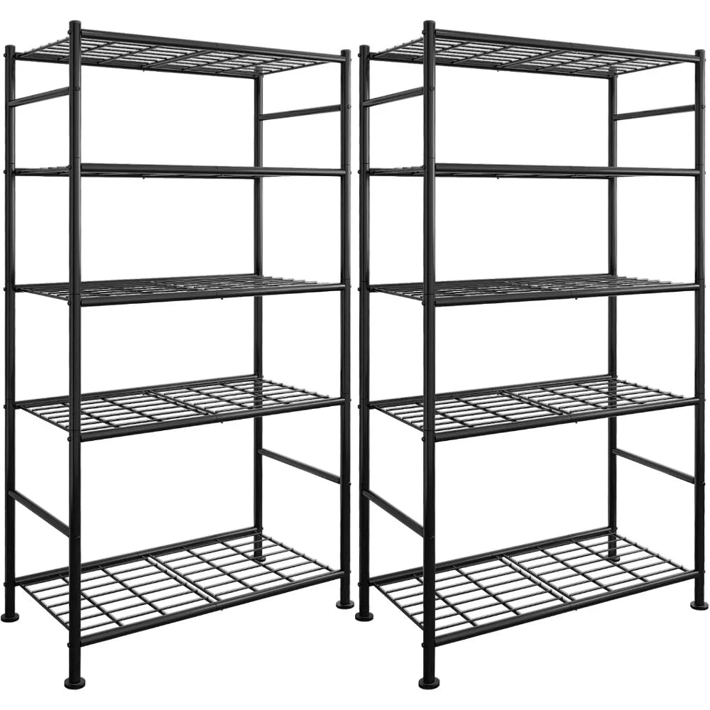 Jimang 5-Tier Freestanding Steel Shelving Units 2 Pack
