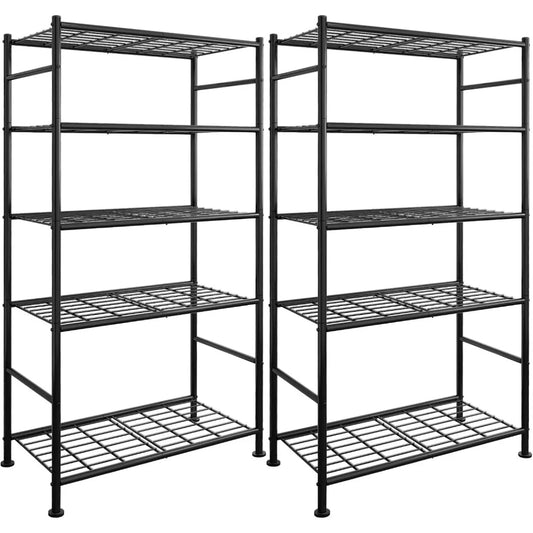 Jimang 5-Tier Freestanding Steel Shelving Units 2 Pack