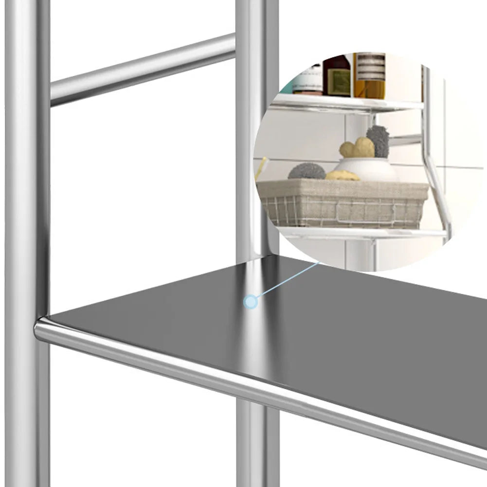 Studyset Over Toilet Storage Shelf Freestanding Metal Bathroom Shelves