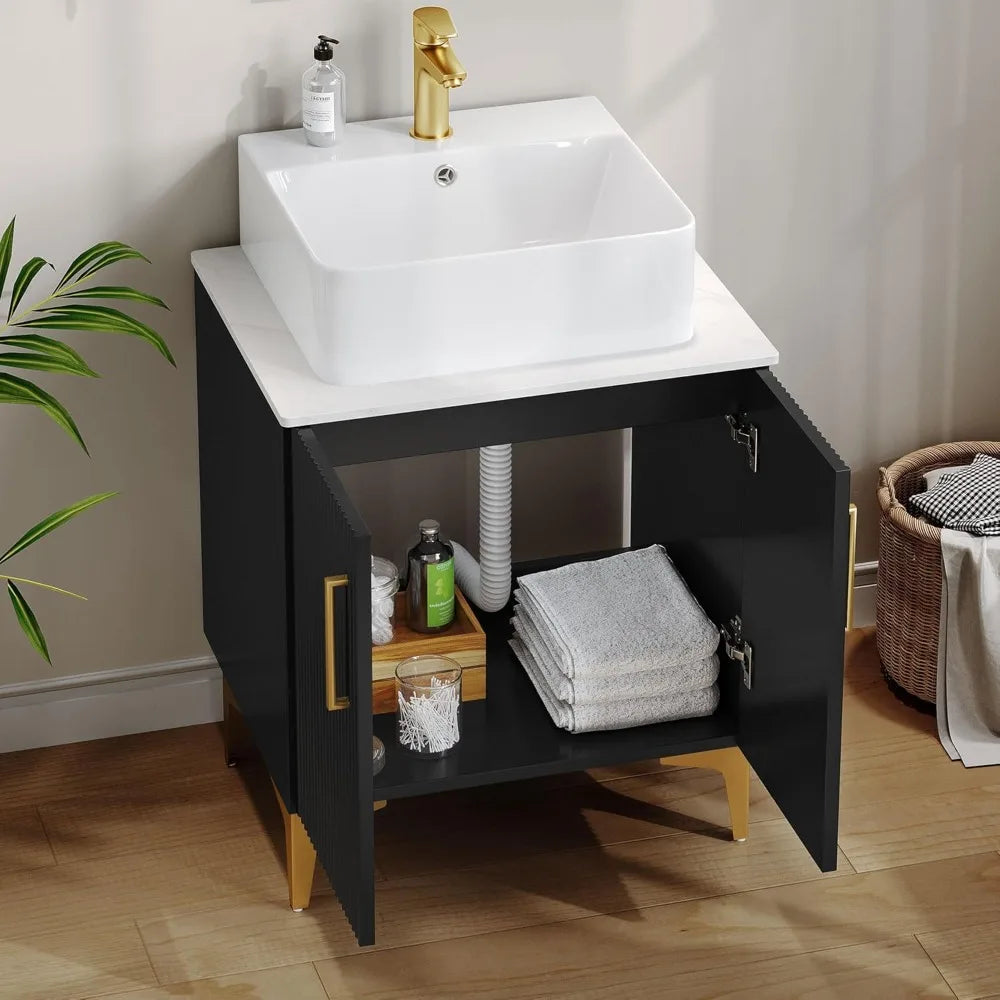Bathroom Vanity Sink Combo Modern Storage Cabinet Set