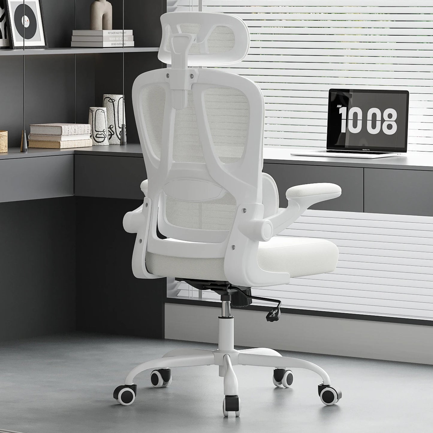 FARINI Ergonomic Office Chair With Headrest And Lumbar Support Swivel