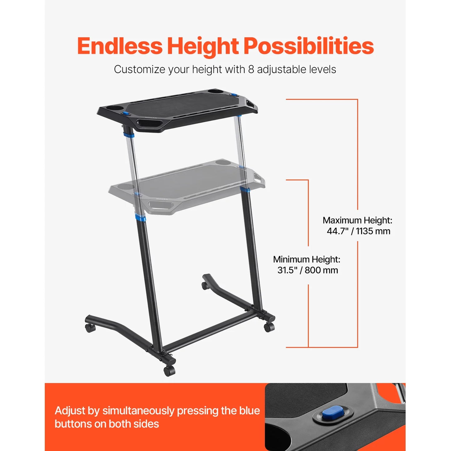 Foldable Cycling Desk For Home Office With Bike Trainer Treadmill