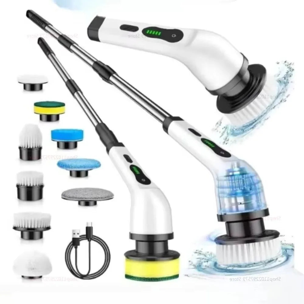 COBASPORT 9-In-1 Electric Spin Scrubber Cordless Shower Cleaning Brush