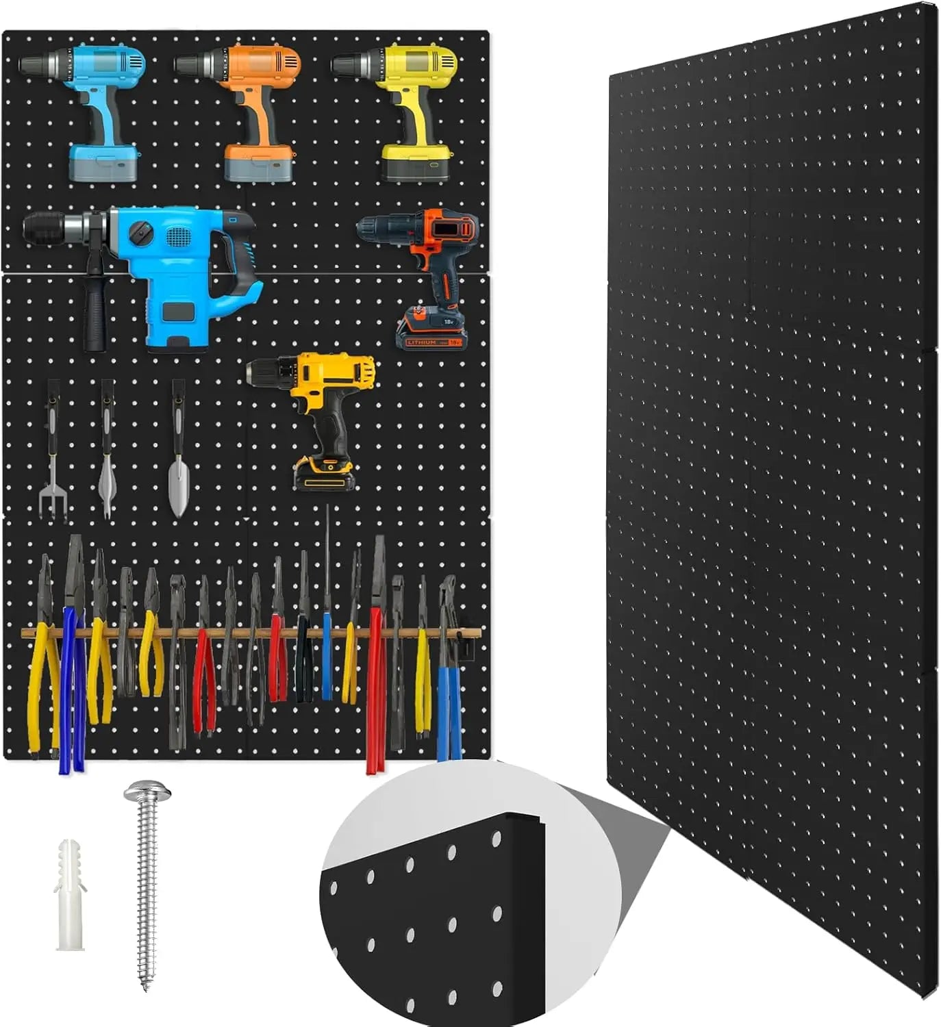 Metal Pegboard Panels With Bent Frame Heavy Duty Wall Organizer