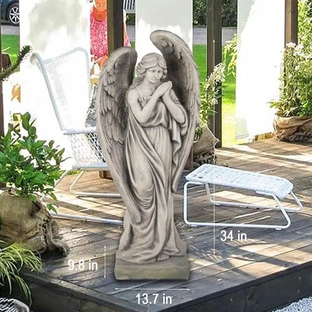 Outdoor Garden Angel Statue Resin Sculpture For Yard And Patio