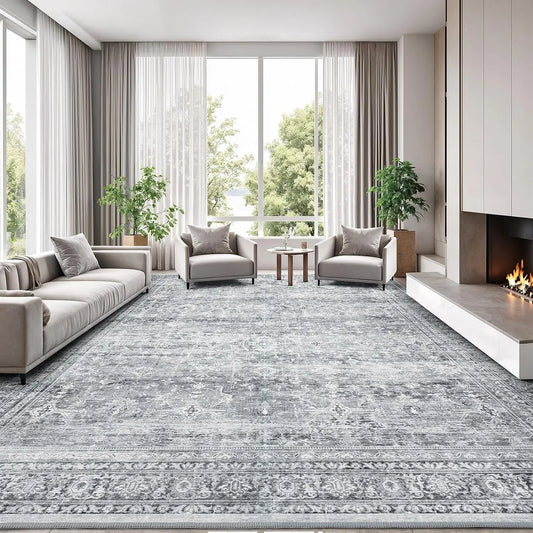 Washable Area Rug With Non Slip Backing