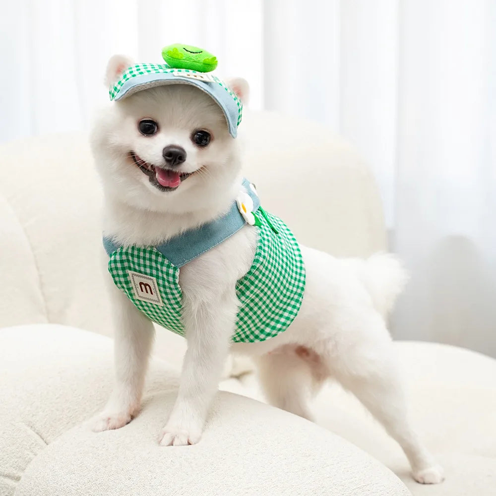 Three-Piece Pet Chest Harness Set With Traction Rope
