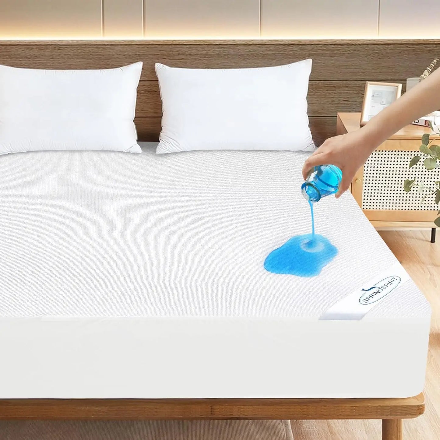 Full Size Mattress Protector Waterproof Mattress Topper Pad Cover Fitted Bed Sheets Full up -14'' Terry Super Soft & Breathable